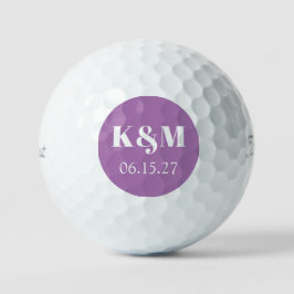 Hochzeitstag zum Erinnern an Golfbälle