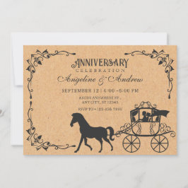 Hochzeitstag zum Vintagen Carriage Royale Einladung
