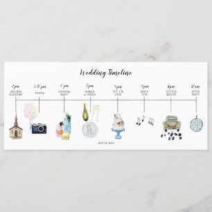 Hochzeitstags-Veranstaltungszeitplan-Programm Einladung