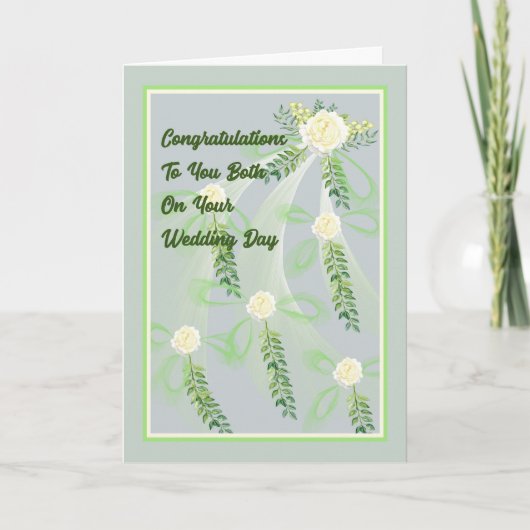 Hochzeitstagskarte mit Rose Karte (Vorderseite)