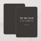Hochzeitstagskarte - Vater/Vater Dankeskarte (Vorne/Hinten)