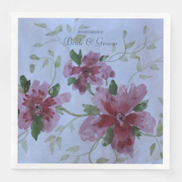 Hochzeitstagspapier Napkins in Burgund Serviette