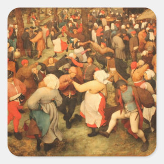 Hochzeitstanz - 1566 quadratischer aufkleber