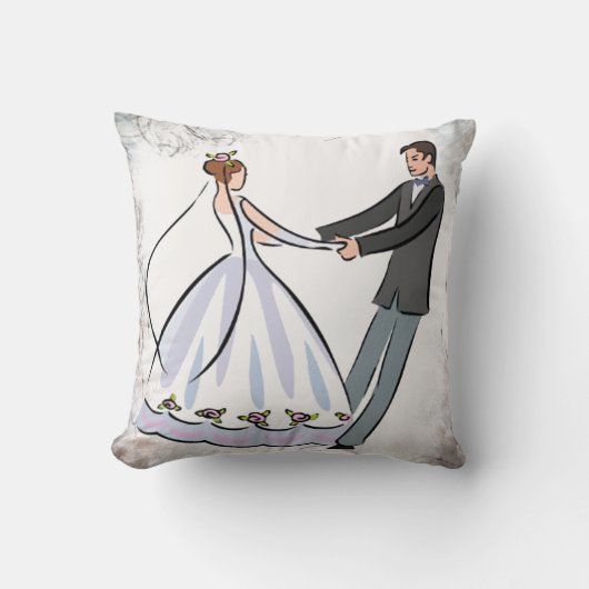 Hochzeitstanz Couple Dancing Throw Kissen (Vorderseite)