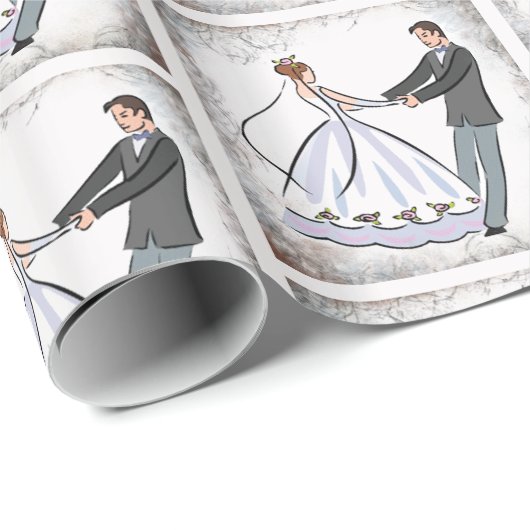 Hochzeitstanz Geschenkpapier (Rolleneckpunkt)