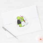 Hochzeitstanz Runder Aufkleber (Umschlag)