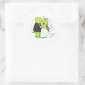 Hochzeitstanz Runder Aufkleber (Tasche)