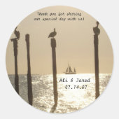 Hochzeitstasche danke Ihnen Aufkleber (Vorderseite)