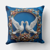 Hochzeitstaube Kunst Kissen (Rückseite)