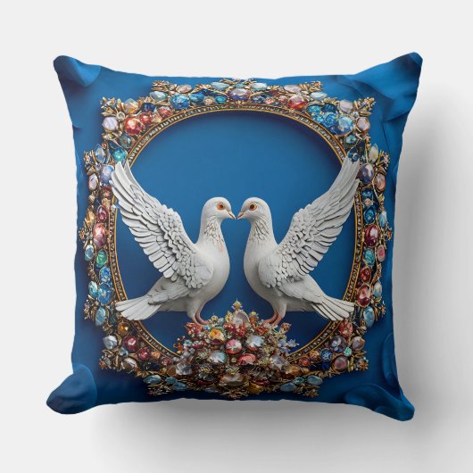 Hochzeitstaube Kunst Kissen (Vorderseite)