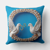 Hochzeitstaube Kunst Kissen (Rückseite)