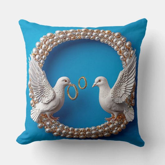 Hochzeitstaube Kunst Kissen (Vorderseite)