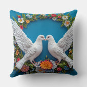 Hochzeitstaube Kunst Kissen (Rückseite)