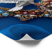 Hochzeitstaube Kunst Poster (Ecke)