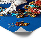 Hochzeitstaube Kunst Poster (Ecke)