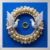 Hochzeitstaube Kunst Poster (Vorne)