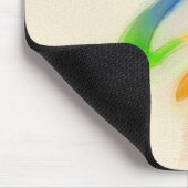 Hochzeitstaube mit Rainbow Ribbon Mousepad (Ecke)