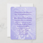 Hochzeitstauben auf lila einladung (Rückseite)