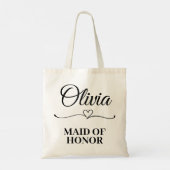 Hochzeitsteam für personalisierte Trauzeuginnen Tragetasche (Rückseite)