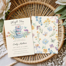 Hochzeitstee für die Braut Wildflower-Hochzeits-Pa