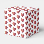 Hochzeitstermin für ein rotes Herz Geschenkschachtel (Rückseite)