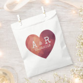 Hochzeitstermin für ein rotes Herz Geschenktütchen (Ausgeschnitten)