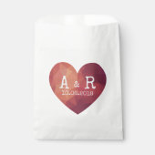 Hochzeitstermin für ein rotes Herz Geschenktütchen (Vorderseite)