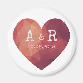 Hochzeitstermin für ein rotes Herz Magnet