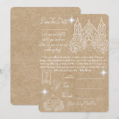 Hochzeitstermin speichern save the date (Vorne/Hinten)