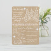 Hochzeitstermin speichern save the date (Stehend Vorderseite)
