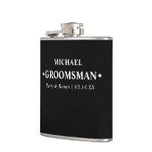 Hochzeitstermin und Personalisierte Namen des Trau Flachmann (Links)