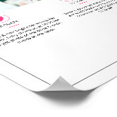 Hochzeitsterminplan Vorlage Poster (Ecke)
