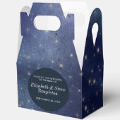 Hochzeitsterne Nacht Celestial Danke Navy Geschenkschachtel (Offen)