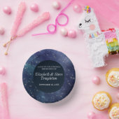 Hochzeitsterne Nacht Celestial Danke Navy Pappteller (Party)