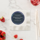 Hochzeitsterne Nacht Celestial Danke Navy Serviette (Beispiel)