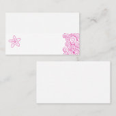 Hochzeitsterne-Wirbel Rosa weiße Platzkarten (Vorne/Hinten)