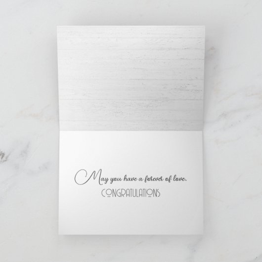 Hochzeitstext mit Rose-Blättern Karte (Innenseite)