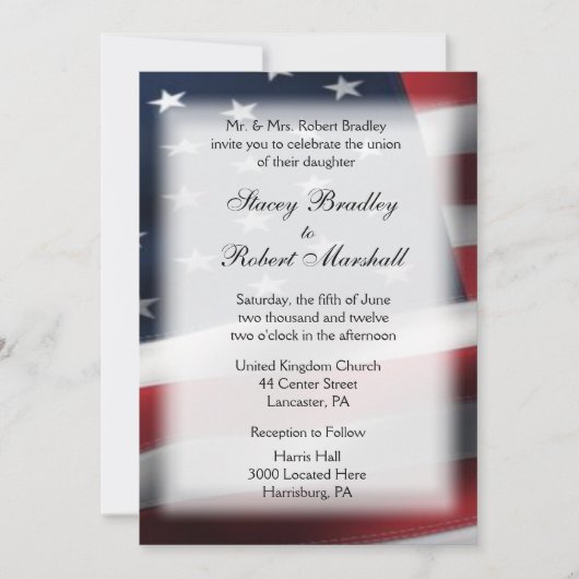 Hochzeitsthema 5" x 7" einladung (Vorderseite)