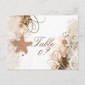 Hochzeitsthema am Strand ~ Tischnummer (Vorderseite)