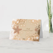 Hochzeitsthema am Strand ~ Tischplatzierung 2 Dankeskarte (Rückseite)