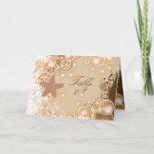 Hochzeitsthema am Strand ~ Tischplatzierung 2 Dankeskarte (Vorderseite)