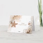 Hochzeitsthema am Strand ~ Tischplatzierung Dankeskarte (Rückseite)