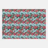 Hochzeitsthema mit Rose und Hochzeitsrennen Geschenkpapier Set (Vorderseite 2)