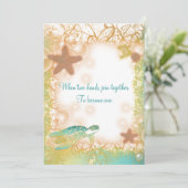 Hochzeitsthema Party Einladung (Stehend Vorderseite)