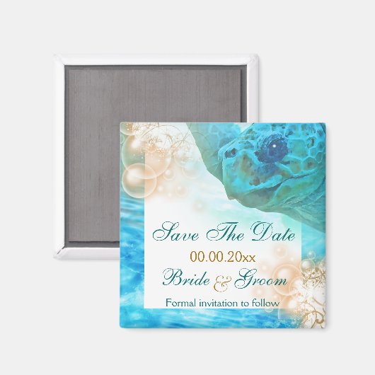 Hochzeitsthema "Save the Date" Magnet (Vorderseite/Rückseite)