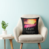 Hochzeitsthema Tropical Beach Sunset Watercolor Kissen (Stuhl )