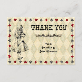 Hochzeitstich, Alice im Wunderland Dankeskarte