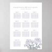 Hochzeitstich Chrysanthemum gezeichnet Kunsttischp Poster (Vorne)