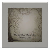 Hochzeitstich-Gästebuch Poster (Vorderseite)