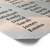 Hochzeitstich mit Foto Poster (Ecke)